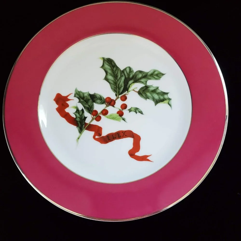 Williams-Sonoma Home Holiday Berry Dessert Plates - Set of 4 - Portugal